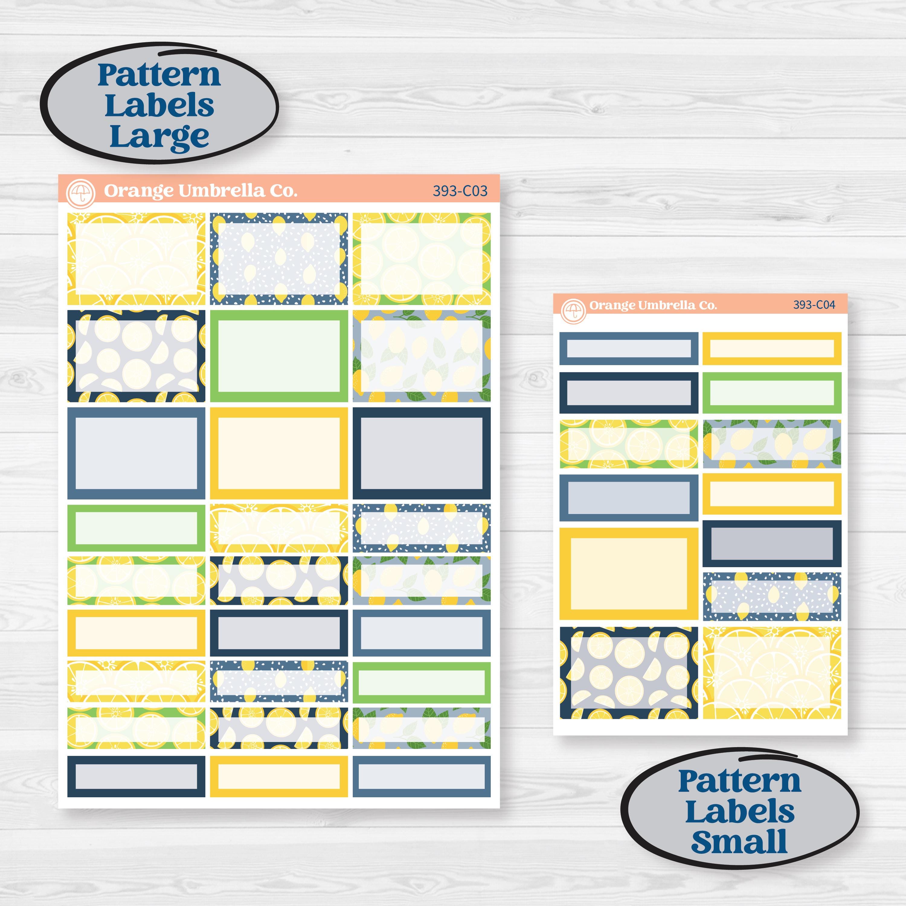 Summer Lemon Kit | Weekly Add-On Labels Planner Kit Stickers | Lemon Me Know | KIT-393-C