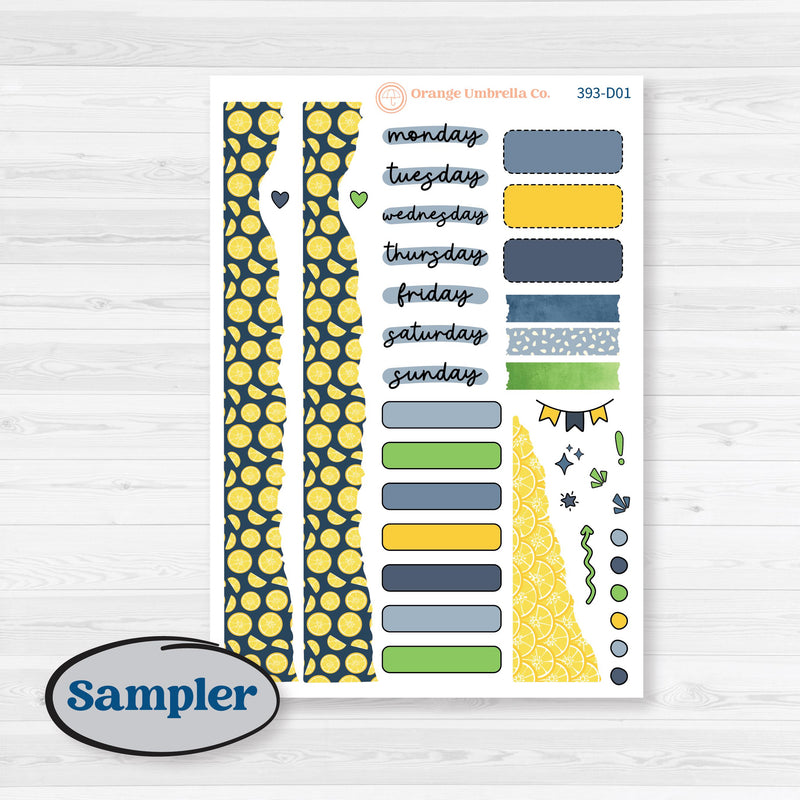 Summer Lemon Kit | Journaling Kit Planner Stickers | Lemon Me Know | KIT-393-D