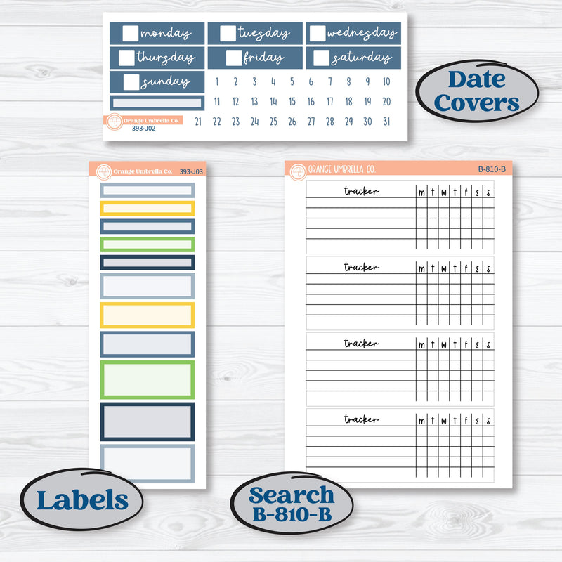 Summer Lemon Kit | Plum Vertical Priorities 7x9 Planner Kit Stickers | Lemon Me Know | KIT-393-J