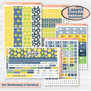 Summer Lemon Kit | Laurel Denise Standard Vertical & Horizontal Planner Kit Stickers | Lemon Me Know | KIT-393-Q