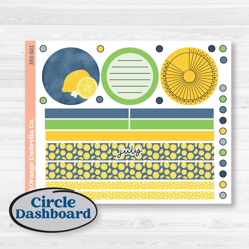 Summer Lemon Kit | A5 Plum Monthly & Dashboard Planner Kit Stickers | Lemon Me Know | KIT-393-S