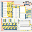 Summer Lemon Kit | 7x9 Erin Condren Life Planner Monthly & Dashboard Sticker Kit | 2024-2025 Planners | Lemon Me Know | KIT-393-W
