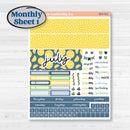 Summer Lemon Kit | Hobonichi Cousin Monthly Planner Kit Stickers | Lemon Me Know | KIT-393-Y