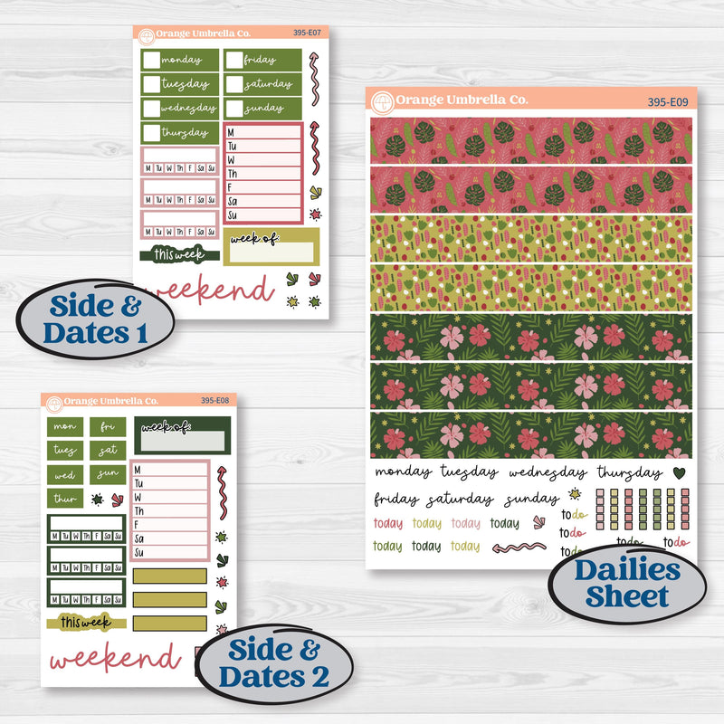 Tropical Summer Kit | Hobonichi Cousin Weekly & Daily Planner Kit Stickers | Borneo | KIT-395-E