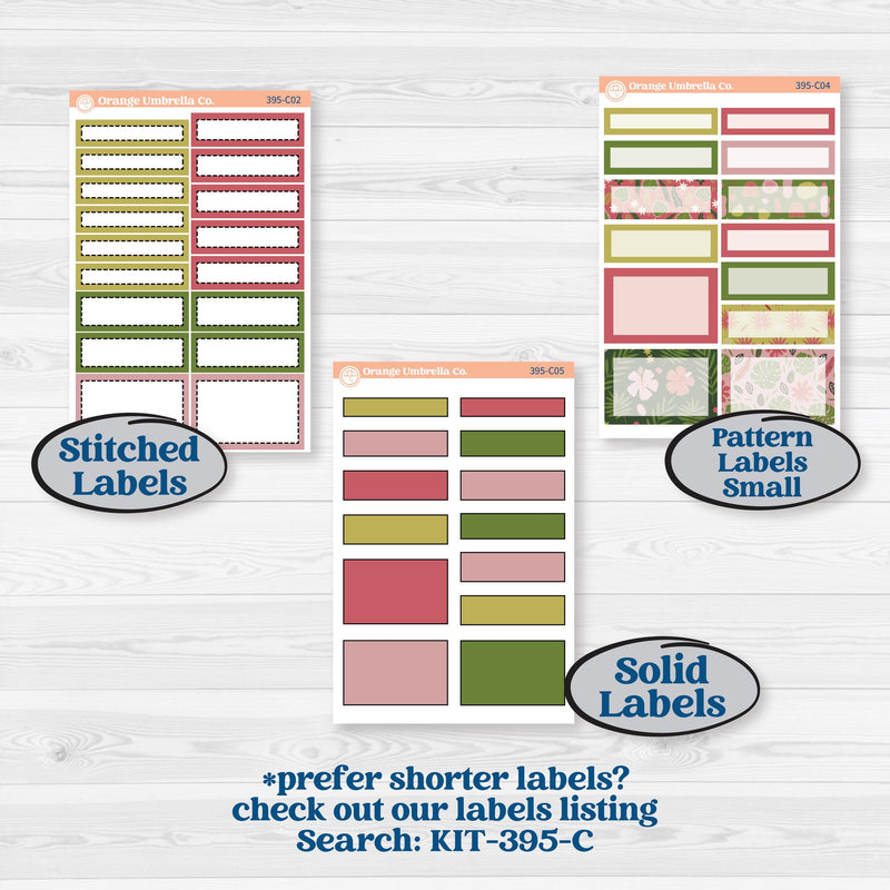 Tropical Summer Kit | A5 Compact Vertical Planner Kit Stickers for Erin Condren | Borneo | KIT-395-G