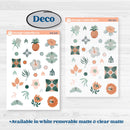 Floral Tropical Summer Kit | Weekly Sticker Kit for Vertical Planners like Erin Condren | Hawaii | KIT-396-A