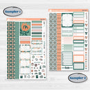 Floral Tropical Summer Kit | Weekly Sticker Kit for Vertical Planners like Erin Condren | Hawaii | KIT-396-A