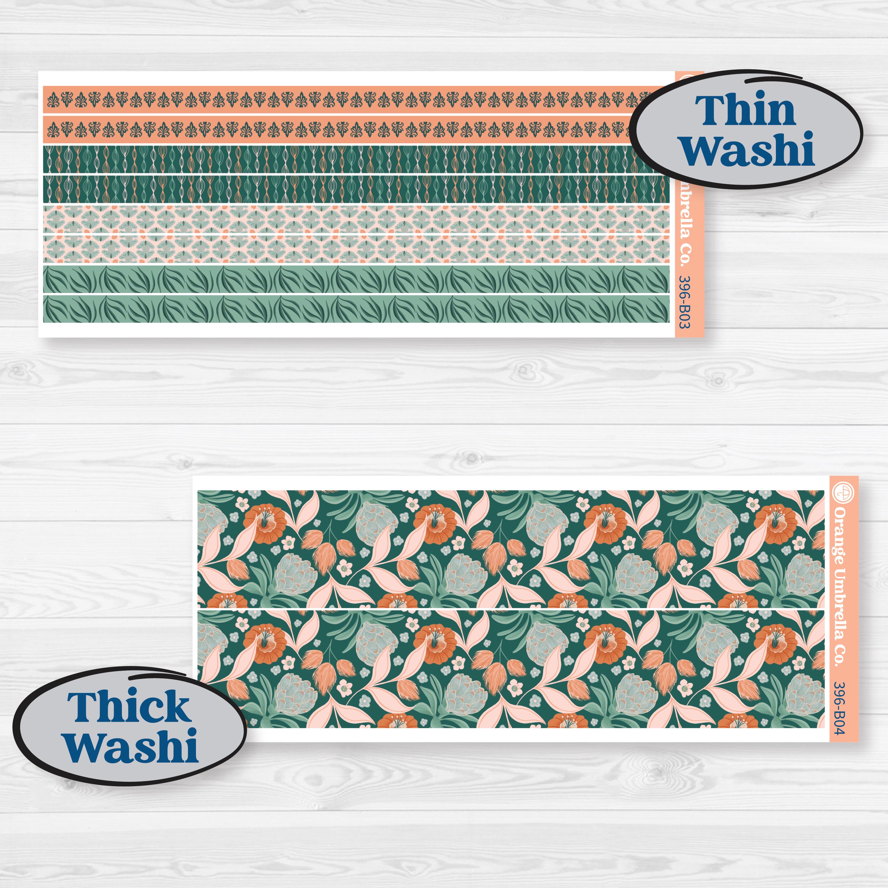 Floral Tropical Summer Kit | Weekly Add-On Planner Kit Stickers | Hawaii | KIT-396-B