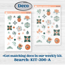 Floral Tropical Summer Kit | Journaling Kit Planner Stickers | Hawaii | KIT-396-D