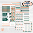 Floral Tropical Summer Kit | 7x9 Compact Vertical Planner Kit Stickers | Hawaii | KIT-396-H