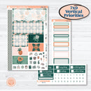Floral Tropical Summer Kit | Plum Vertical Priorities 7x9 Planner Kit Stickers | Hawaii | KIT-396-J
