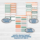 Floral Tropical Summer Kit | A5 Daily Duo Planner Kit Stickers | Hawaii | KIT-396-L