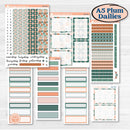 Floral Tropical Summer Kit | A5 Plum Daily Planner Kit Stickers | Hawaii | KIT-396-N