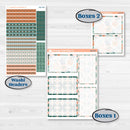 Floral Tropical Summer Kit | 7x9 Plum Daily Planner Kit Stickers | Hawaii | KIT-396-P