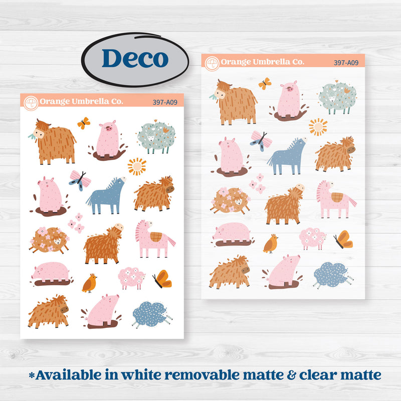 Cow Farm Kit | Weekly Sticker Kit for Vertical Planners like Erin Condren | Legen-dairy | KIT-397-A