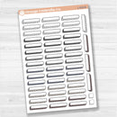 Hand Doodled Drop Shadow Label Box Planner Stickers | L-532