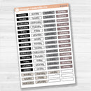 Washi Tape Days of the week Day Of the Week Planner Stickers | F17 | B-222