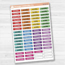 Washi Tape Days of the week Day Of the Week Planner Stickers | F17 | B-222