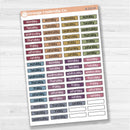 Washi Tape Days of the week Day Of the Week Planner Stickers | F17 | B-222