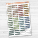 Washi Tape Days of the week Day Of the Week Planner Stickers | Clear Matte| F17 | B-222-CM