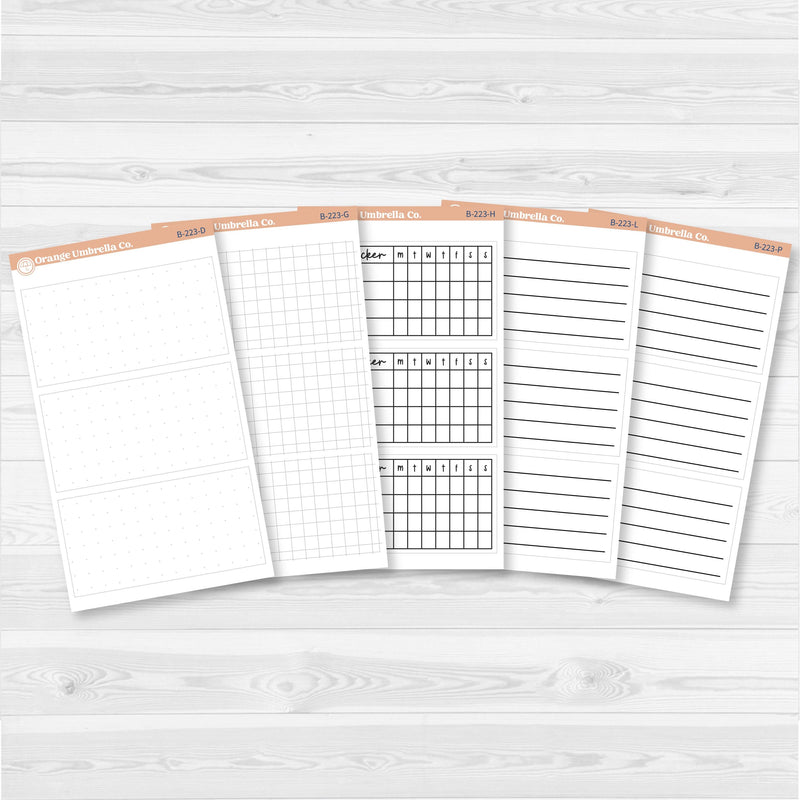 Weekly Dashboard Box Fillers for Erin Condren Planner Stickers | F17 | B-223
