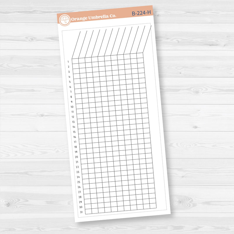 7x9 EC Monthly Right Side Dashboard Box Fillers for Erin Condren Planner Stickers | B-224