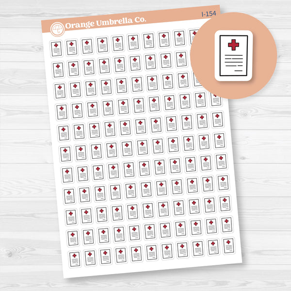 Micro Medical Bill / Chart Icon Planner Stickers | I-154