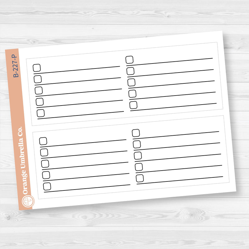 A5 EC Monthly | Bottom Box Dotted Sticker Covers Planner Stickers | B-227
