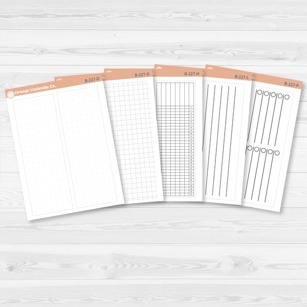 A5 EC Monthly | Bottom Box Dotted Sticker Covers Planner Stickers | B-227
