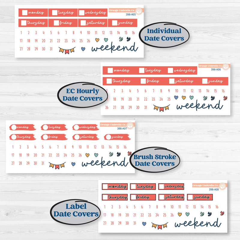 Back to School Kit | Weekly Sticker Kit for Vertical Planners like Erin Condren | First Day Back | KIT-398-A