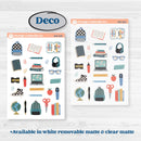 Back to School Kit | Weekly Sticker Kit for Vertical Planners like Erin Condren | First Day Back | KIT-398-A