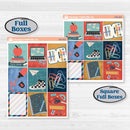 Back to School Kit | Weekly Sticker Kit for Vertical Planners like Erin Condren | First Day Back | KIT-398-A