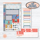 Back to School Kit | Plum Vertical Priorities 7x9 Planner Kit Stickers | First Day Back | KIT-398-J
