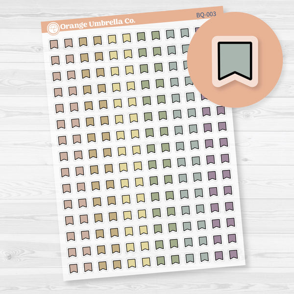 Tiny Kit Flags Planner Stickers from Kits | Erin Condren Bouquet | 2025-2026 Colors | Clear Matte | BQ-003-CM