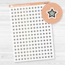Tiny Kit Stars Planner Stickers from Kits | Bouquet | 2025-2026 Colors | Clear Matte | BQ-004-CM