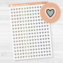 Tiny Kit Hearts Planner Stickers from Kits | Bouquet | 2025-2026 Colors | Clear Matte | BQ-005-CM
