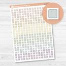 Checkbox Individual Single Planner Stickers | Bouquet | 2025-2026 Colors | BQ-007