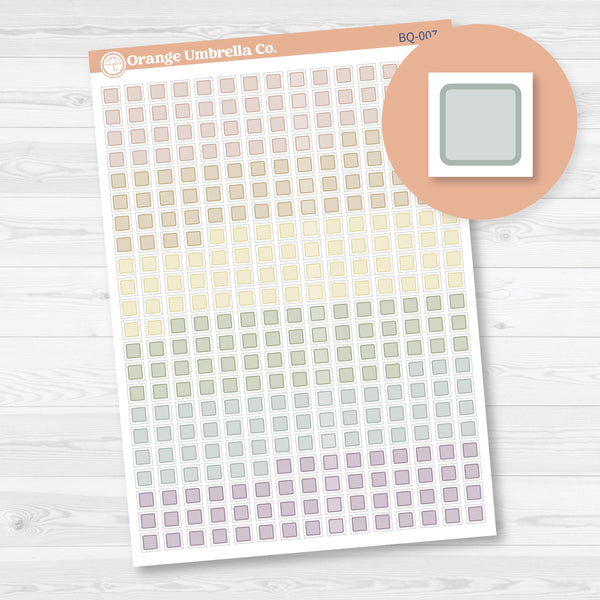 Checkbox Individual Single Planner Stickers | Bouquet | 2025-2026 Colors | BQ-007
