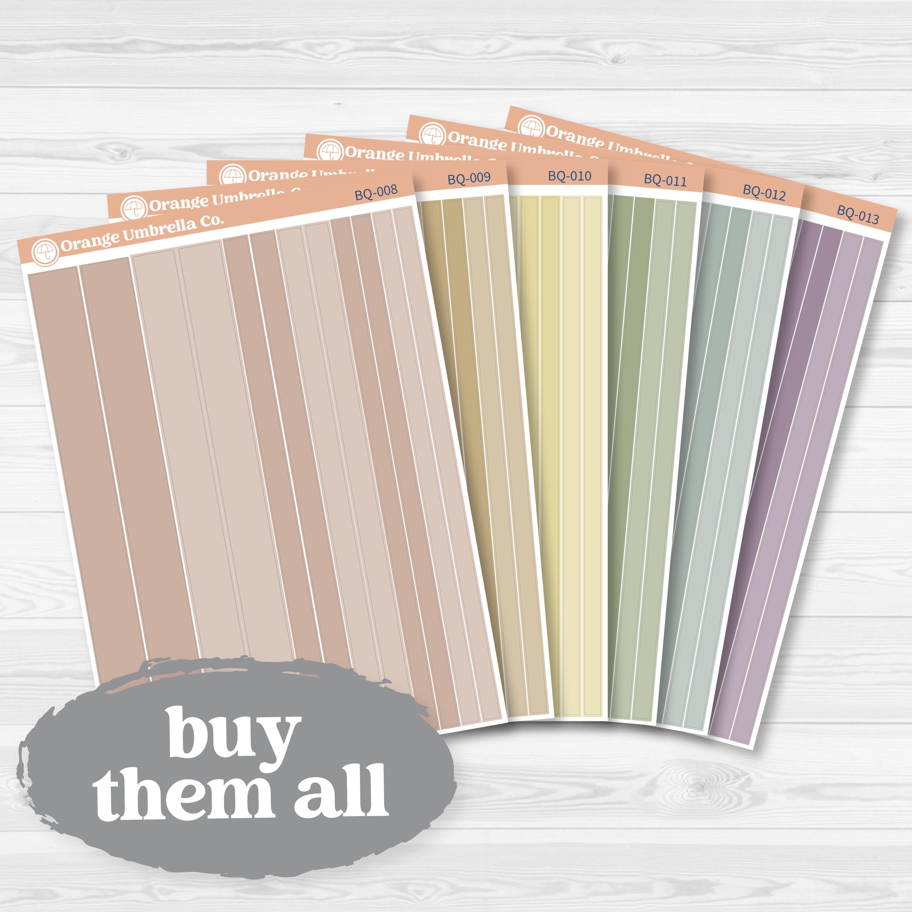Washi Planner Stickers | Bouquet Jan-Dec | 2025-2026 Colors | BQ-008-BQ-013