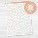 Outline Mini Circle Planner Stickers | Bouquet | 2025-2026 Colors | Clear Matte | BQ-035-CM