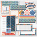 Back to School Kit | 7x9 Plum Monthly & Dashboard Planner Kit Stickers | First Day Back | KIT-398-T