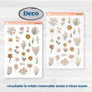 Summer or Fall Floral Kit | Weekly Sticker Kit for Vertical Planners like Erin Condren | Eloise | KIT-399-A