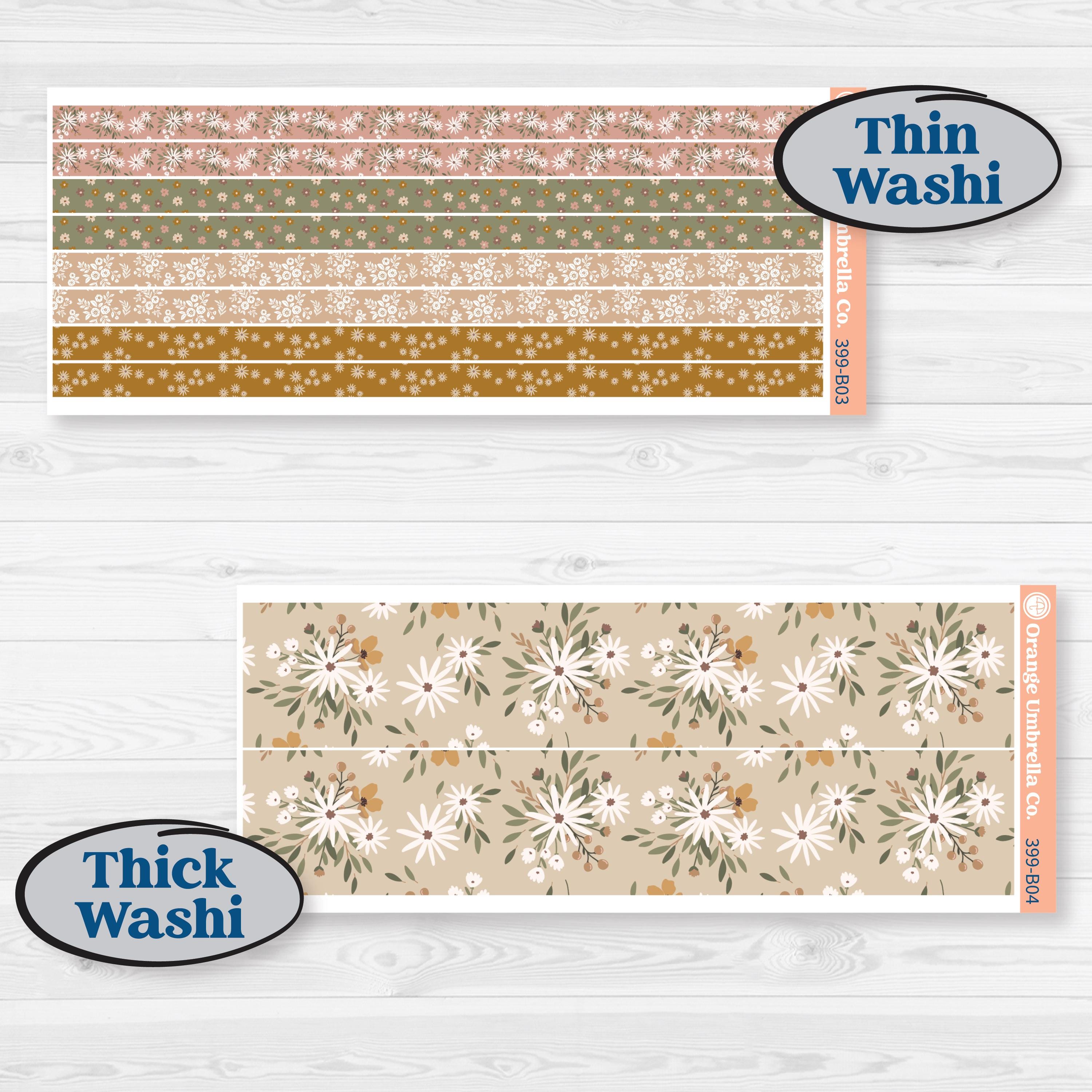 Summer or Fall Floral Kit | Weekly Add-On Planner Kit Stickers | Eloise | KIT-399-B