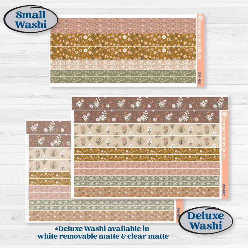 Summer or Fall Floral Kit | Weekly Add-On Planner Kit Stickers | Eloise | KIT-399-B