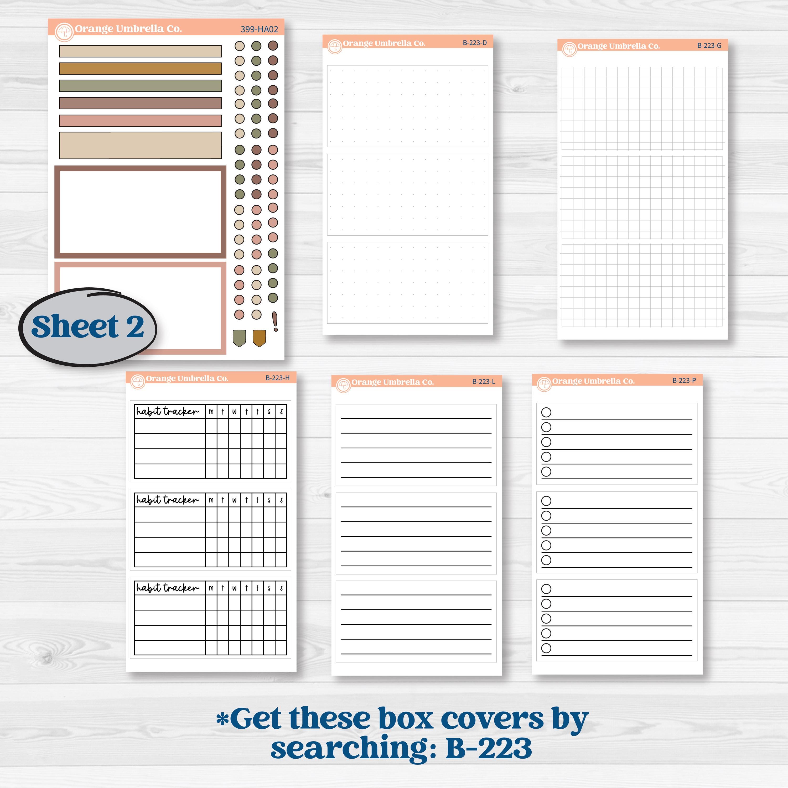Summer or Fall Floral Kit | Erin Condren Weekly Dashboard Planner Kit Stickers | Eloise | KIT-399-HA