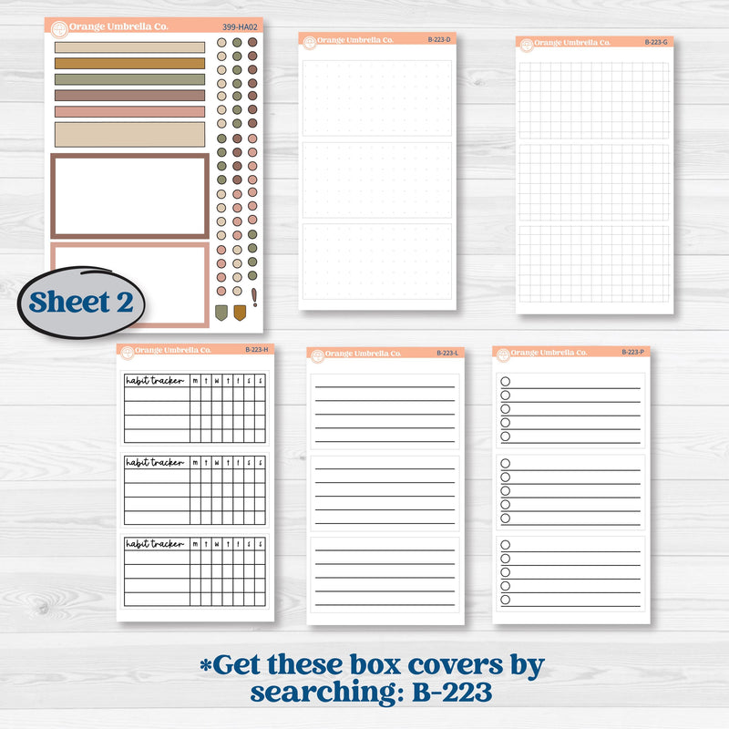 Summer or Fall Floral Kit | Erin Condren Weekly Dashboard Planner Kit Stickers | Eloise | KIT-399-HA
