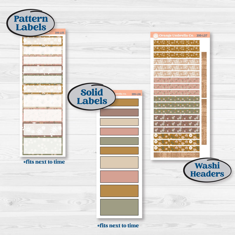 Summer or Fall Floral Kit | A5 Daily Duo Planner Kit Stickers | Eloise | KIT-399-L