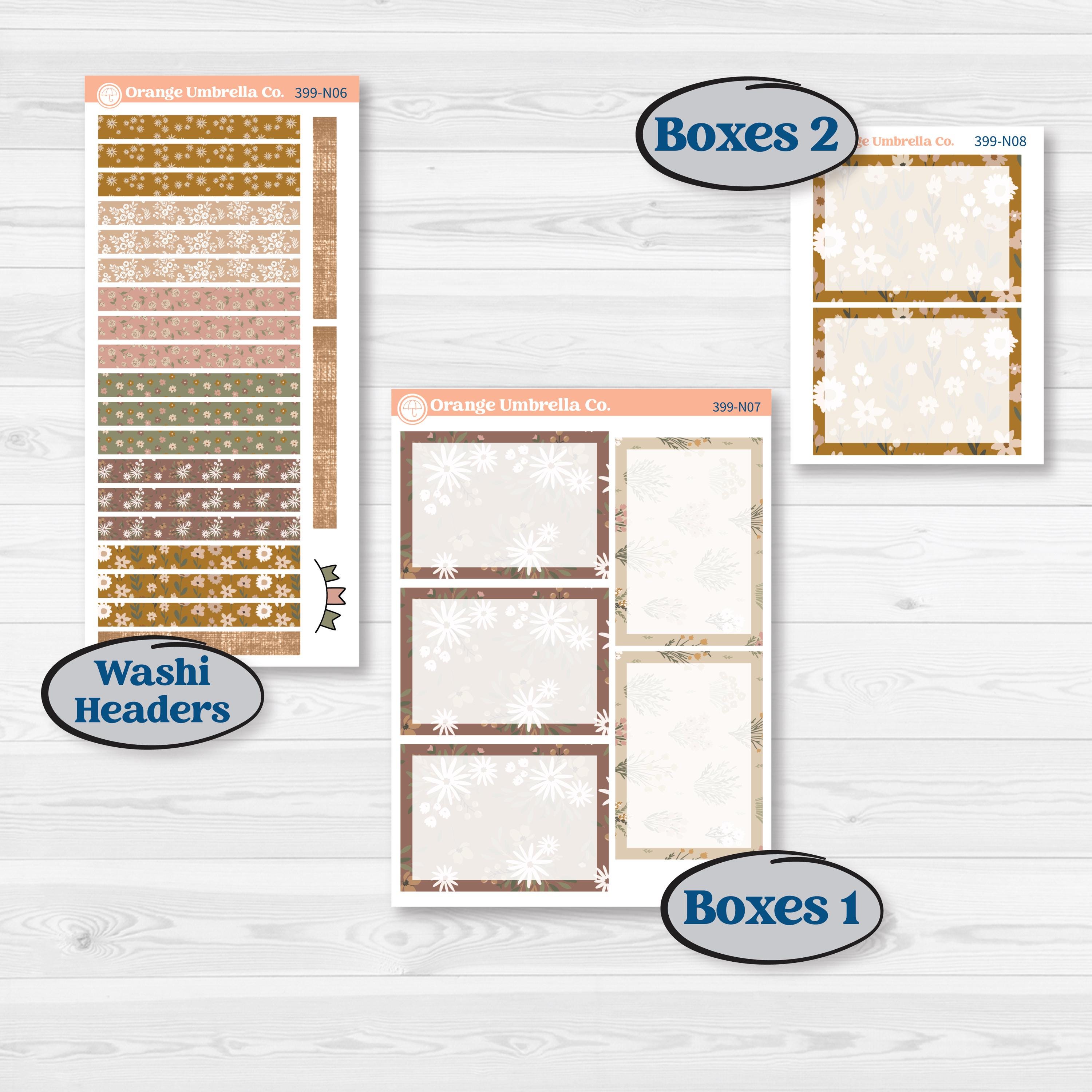 Summer or Fall Floral Kit | A5 Plum Daily Planner Kit Stickers | Eloise | KIT-399-N