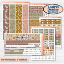 Summer or Fall Floral Kit | Laurel Denise Standard Vertical & Horizontal Planner Kit Stickers | Eloise | KIT-399-Q