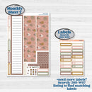 Summer or Fall Floral Kit | Laurel Denise Softbound Monthly Planner Sticker Kit | Vertical & Horizontal | Eloise | KIT-399-QA